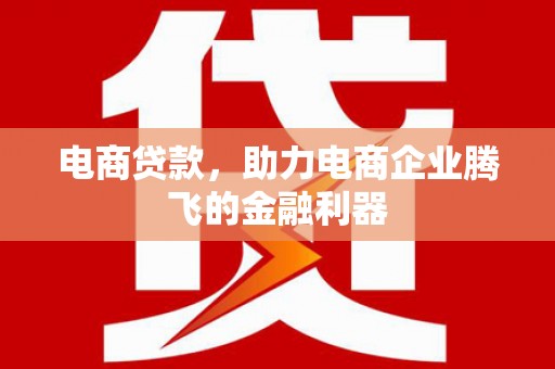 宜丰电商贷款，助力电商企业腾飞的金融利器