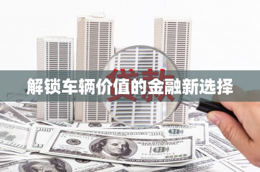 宜丰解锁车辆价值的金融新选择