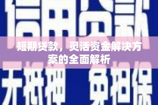 宜丰短期贷款，灵活资金解决方案的全面解析