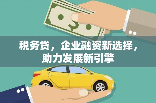 宜丰税务贷，企业融资新选择，助力发展新引擎