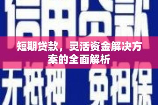 宜丰短期贷款，灵活资金解决方案的全面解析