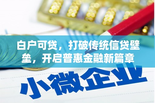 宜丰白户可贷，打破传统信贷壁垒，开启普惠金融新篇章