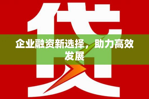 宜丰企业融资新选择，助力高效发展